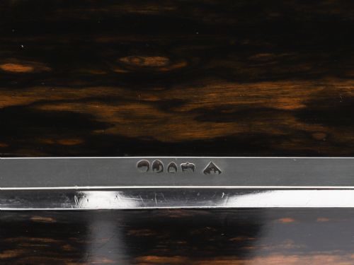 fig 6. Antique Coromandel Silver Mounted Decanter Box Tantalus P & F Schafer 1878