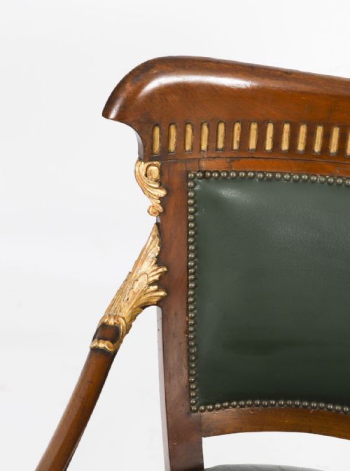 ANTIQUE SET OF 14 FRENCH MAHOGANY GILTWOOD DINING CHAIRS C 1860 19TH CENTURY - ADDITIONAL PHOTO 5