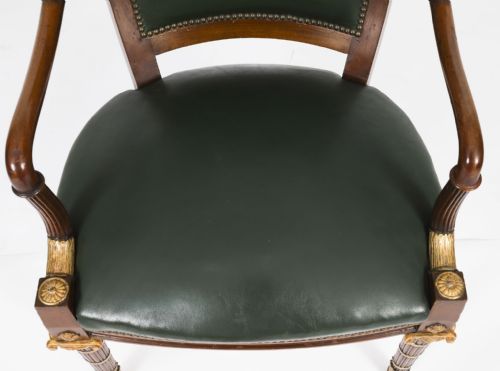 ANTIQUE SET OF 14 FRENCH MAHOGANY GILTWOOD DINING CHAIRS C 1860 19TH CENTURY - ADDITIONAL PHOTO 6