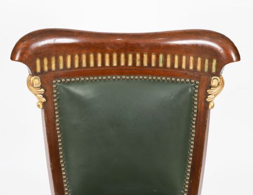 ANTIQUE SET OF 14 FRENCH MAHOGANY GILTWOOD DINING CHAIRS C 1860 19TH CENTURY - ADDITIONAL PHOTO 11
