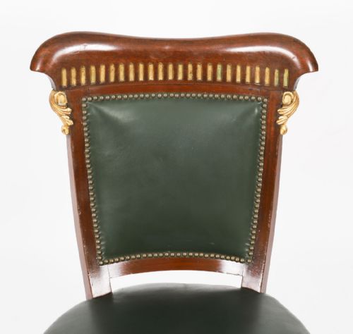 ANTIQUE SET OF 14 FRENCH MAHOGANY GILTWOOD DINING CHAIRS C 1860 19TH CENTURY - ADDITIONAL PHOTO 12