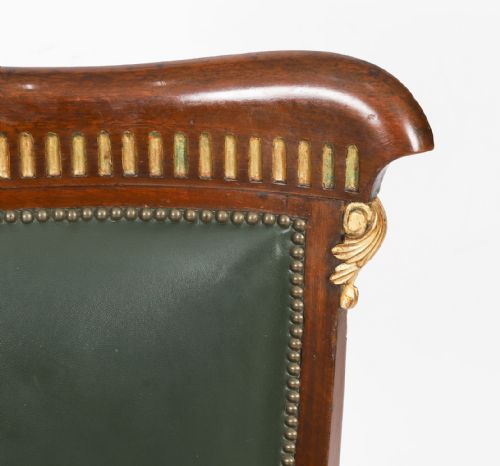 ANTIQUE SET OF 14 FRENCH MAHOGANY GILTWOOD DINING CHAIRS C 1860 19TH CENTURY - ADDITIONAL PHOTO 15