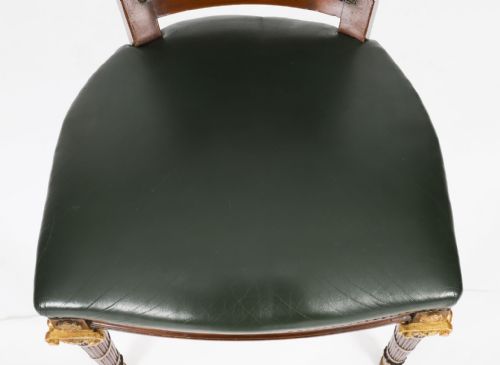 ANTIQUE SET OF 14 FRENCH MAHOGANY GILTWOOD DINING CHAIRS C 1860 19TH CENTURY - ADDITIONAL PHOTO 16