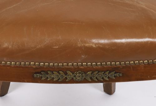 ANTIQUE FRENCH EMPIRE REVIVAL MAHOGANY ORMOLU MOUNTED ARMCHAIR 19TH C - ADDITIONAL PHOTO 7