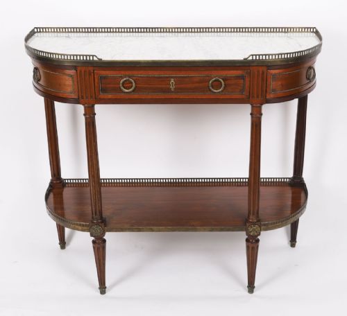 fig 1. Antique French Directoire Mahogany Console Table C1840 19th Century
