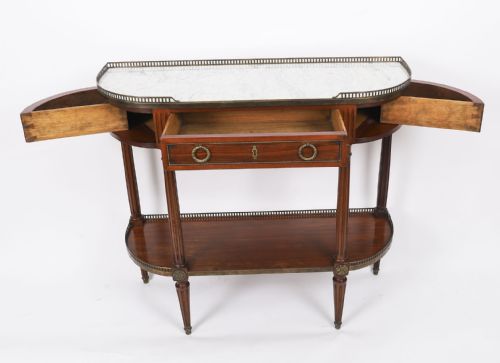 fig 2. Antique French Directoire Mahogany Console Table C1840 19th Century