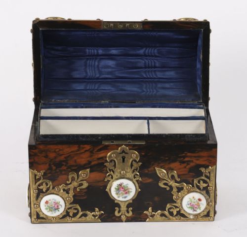 fig 2. Antique Coromandel and Brass Stationary Casket Howell James & Co.19th Century