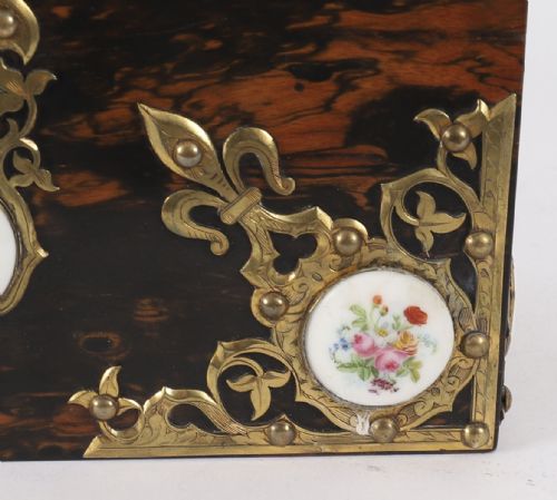 fig 6. Antique Coromandel and Brass Stationary Casket Howell James & Co.19th Century