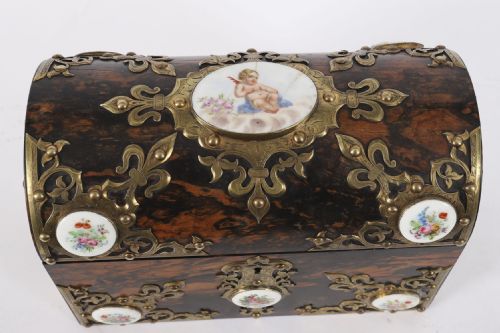 fig 7. Antique Coromandel and Brass Stationary Casket Howell James & Co.19th Century