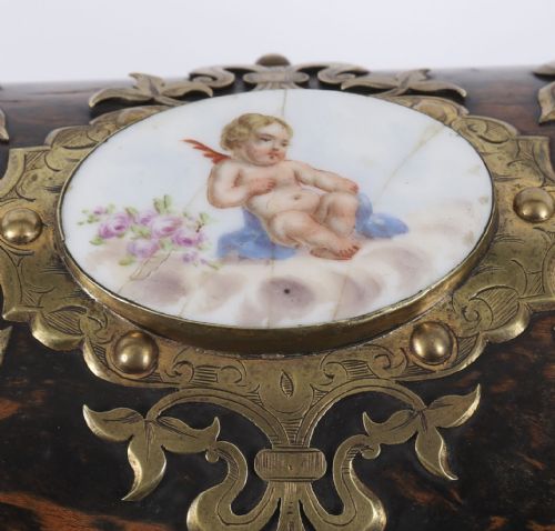 fig 8. Antique Coromandel and Brass Stationary Casket Howell James & Co.19th Century