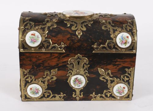 fig 9. Antique Coromandel and Brass Stationary Casket Howell James & Co.19th Century