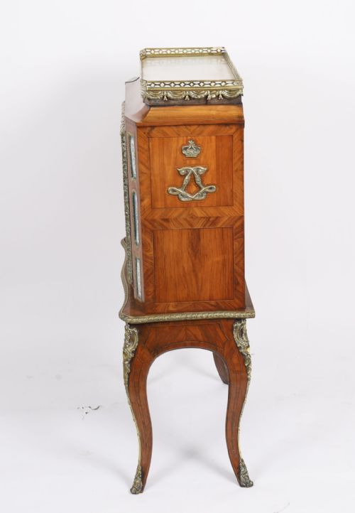 ANTIQUE FRENCH ORMOLU PIER CABINET SEVRES PLAQUES 19TH CENTURY - ADDITIONAL PHOTO 3