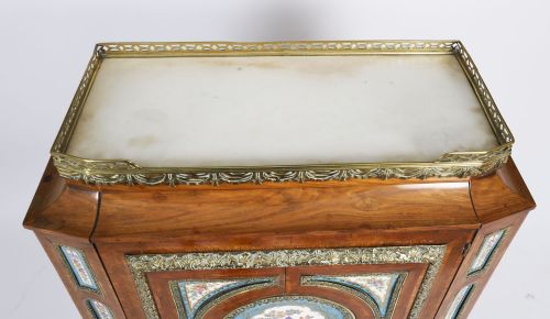 ANTIQUE FRENCH ORMOLU PIER CABINET SEVRES PLAQUES 19TH CENTURY - ADDITIONAL PHOTO 7