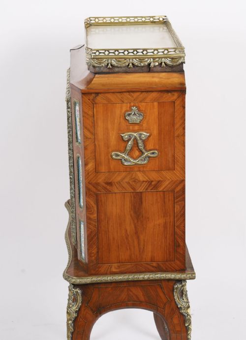 ANTIQUE FRENCH ORMOLU PIER CABINET SEVRES PLAQUES 19TH CENTURY - ADDITIONAL PHOTO 8