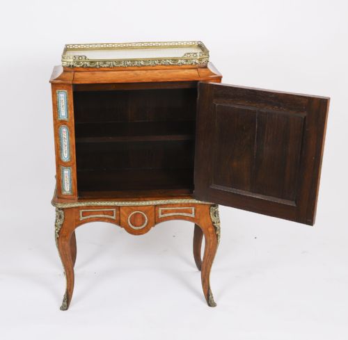 ANTIQUE FRENCH ORMOLU PIER CABINET SEVRES PLAQUES 19TH CENTURY - ADDITIONAL PHOTO 14