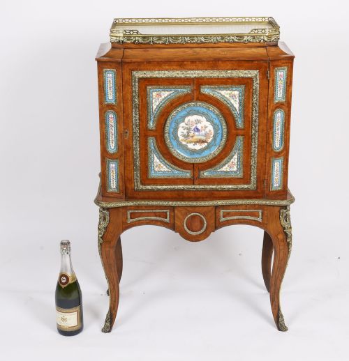 ANTIQUE FRENCH ORMOLU PIER CABINET SEVRES PLAQUES 19TH CENTURY - ADDITIONAL PHOTO 18