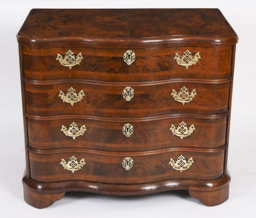 ANTIQUE RARE BAVARIAN BURR WALNUT CHEST COMMODE C1760 18TH C - ADDITIONAL PHOTO 3