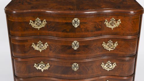 ANTIQUE RARE BAVARIAN BURR WALNUT CHEST COMMODE C1760 18TH C - ADDITIONAL PHOTO 11