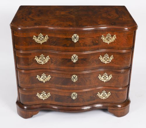 ANTIQUE RARE BAVARIAN BURR WALNUT CHEST COMMODE C1760 18TH C - ADDITIONAL PHOTO 14