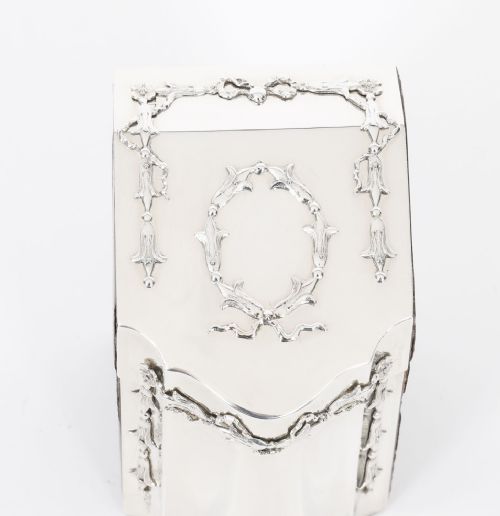 ANTIQUE EDWARDIAN STERLING SILVER PLAYING CARD BOX CASKET CIRCA 1900 - ADDITIONAL PHOTO 3