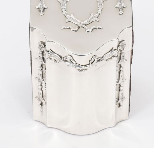 ANTIQUE EDWARDIAN STERLING SILVER PLAYING CARD BOX CASKET CIRCA 1900 - ADDITIONAL PHOTO 5