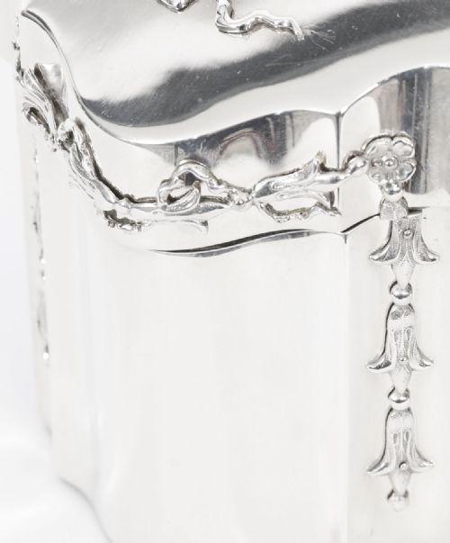 ANTIQUE EDWARDIAN STERLING SILVER PLAYING CARD BOX CASKET CIRCA 1900 - ADDITIONAL PHOTO 16