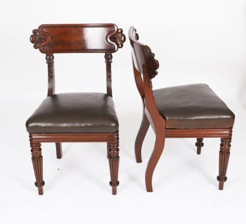 ANTIQUE SET 8 ENGLISH WILLIAM IV BARBACK DINING CHAIRS CIRCA 1830 19TH C - ADDITIONAL PHOTO 1