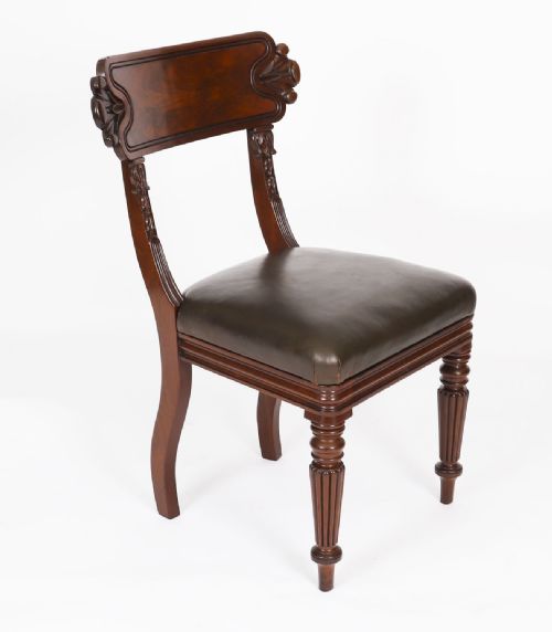 ANTIQUE SET 8 ENGLISH WILLIAM IV BARBACK DINING CHAIRS CIRCA 1830 19TH C - ADDITIONAL PHOTO 2