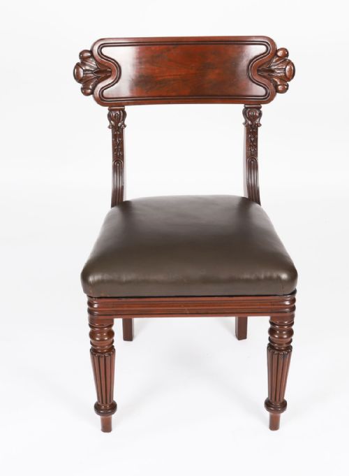 ANTIQUE SET 8 ENGLISH WILLIAM IV BARBACK DINING CHAIRS CIRCA 1830 19TH C - ADDITIONAL PHOTO 3