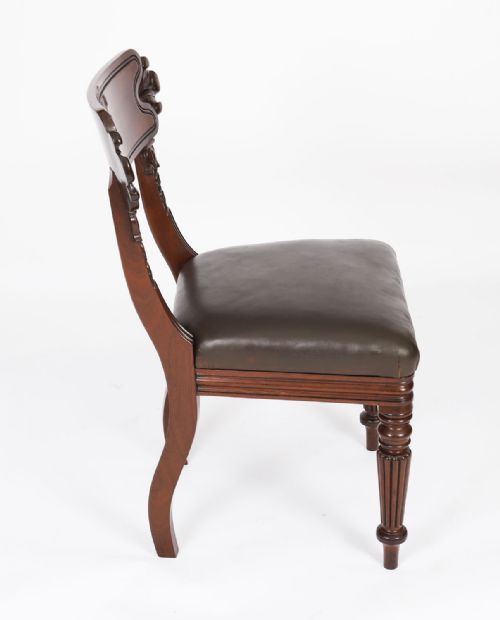 ANTIQUE SET 8 ENGLISH WILLIAM IV BARBACK DINING CHAIRS CIRCA 1830 19TH C - ADDITIONAL PHOTO 4
