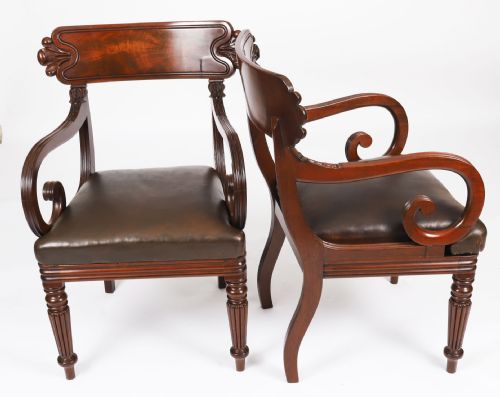 ANTIQUE SET 8 ENGLISH WILLIAM IV BARBACK DINING CHAIRS CIRCA 1830 19TH C - ADDITIONAL PHOTO 7