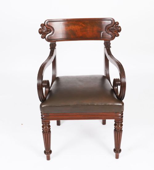 ANTIQUE SET 8 ENGLISH WILLIAM IV BARBACK DINING CHAIRS CIRCA 1830 19TH C - ADDITIONAL PHOTO 8