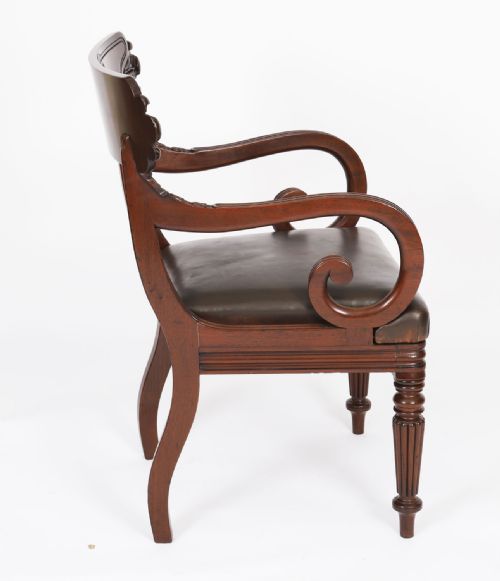 ANTIQUE SET 8 ENGLISH WILLIAM IV BARBACK DINING CHAIRS CIRCA 1830 19TH C - ADDITIONAL PHOTO 10