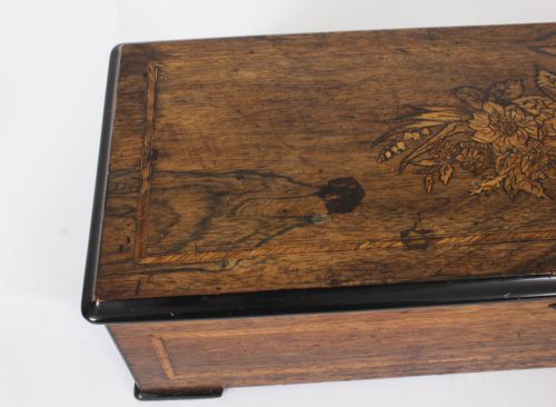 ANTIQUE SWISS 10 AIR MUSICAL BOX LANGDORFF FILS 19TH C - ADDITIONAL PHOTO 13