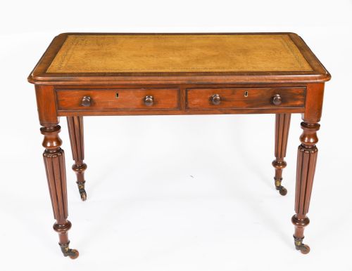 fig 2. Antique Victorian Partners Writing Library Table 19th C