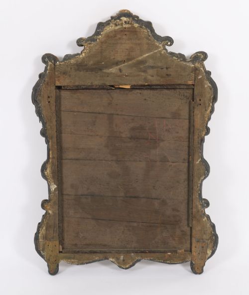 ANTIQUE FRENCH GILTWOOD OVERMANTEL ROCOCO MIRROR 18TH CENTURY 92X64CM - ADDITIONAL PHOTO 6