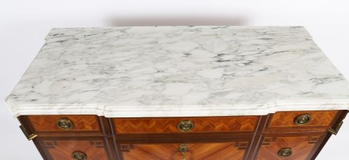 fig 1. Antique French Louis Revival Ormolu Mounted Commode 19th Century