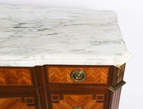 fig 4. Antique French Louis Revival Ormolu Mounted Commode 19th Century