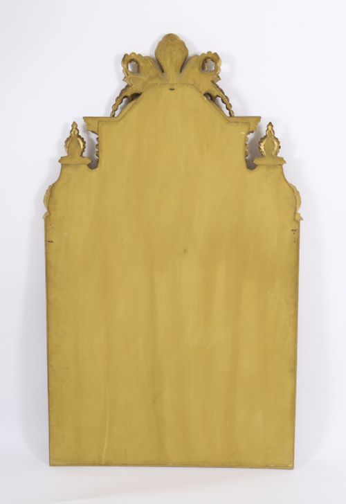 ANTIQUE GILTWOOD LOUIS REVIVAL OVERMANTEL CUSHION MIRROR C1920 140 X 83CM - ADDITIONAL PHOTO 5