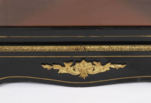 ANTIQUE FRENCH NAPOLEON III EBONIZED BOULLE PIER CABINET C1860 19TH C - ADDITIONAL PHOTO 12