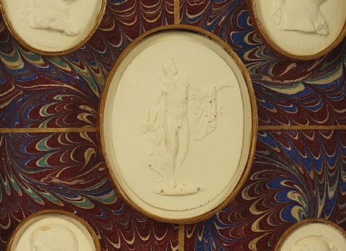 ANTIQUE SET SCHOLAR'S BOOK FORM PLASTER GRAND TOUR INTAGLIOS EMPERORS19TH C - ADDITIONAL PHOTO 15
