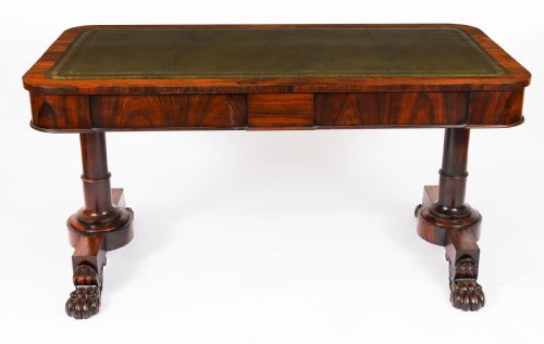 ANTIQUE WILLIAM IV GONALO ALVES WRITING TABLE 19TH C - ADDITIONAL PHOTO 3