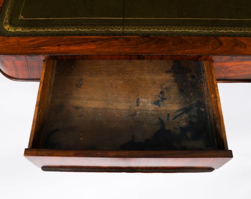 ANTIQUE WILLIAM IV GONALO ALVES WRITING TABLE 19TH C - ADDITIONAL PHOTO 8