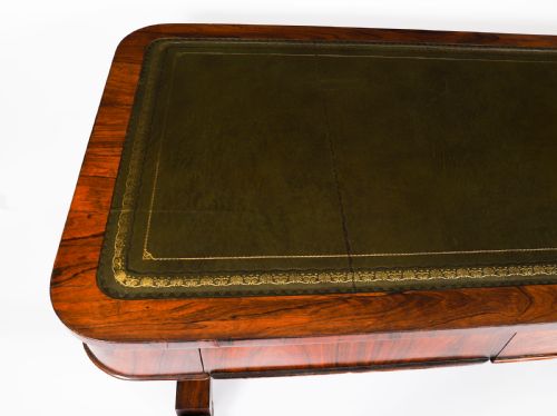 ANTIQUE WILLIAM IV GONALO ALVES WRITING TABLE 19TH C - ADDITIONAL PHOTO 11