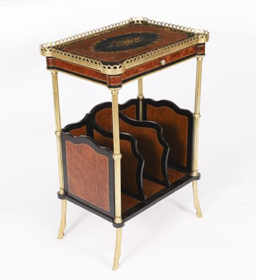 ANTIQUE PAIR FRENCH ORMOLU MOUNTED OCCASIONAL SIDE TABLES 19TH C - ADDITIONAL PHOTO 5
