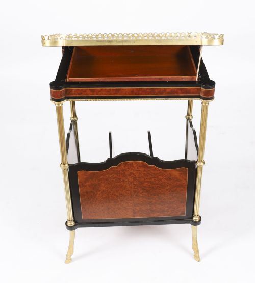 ANTIQUE PAIR FRENCH ORMOLU MOUNTED OCCASIONAL SIDE TABLES 19TH C - ADDITIONAL PHOTO 15