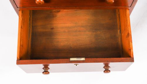ANTIQUE VICTORIAN FLAME MAHOGANY PARTNERS PEDESTAL DESK C1860 19TH C - ADDITIONAL PHOTO 8