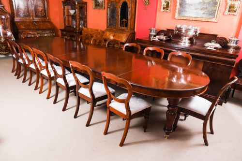 ANTIQUE 15FT GEORGE III CUBAN FLAME MAHOGANY EXTENDING DINING TABLE CIRCA 1810 - ADDITIONAL PHOTO 4