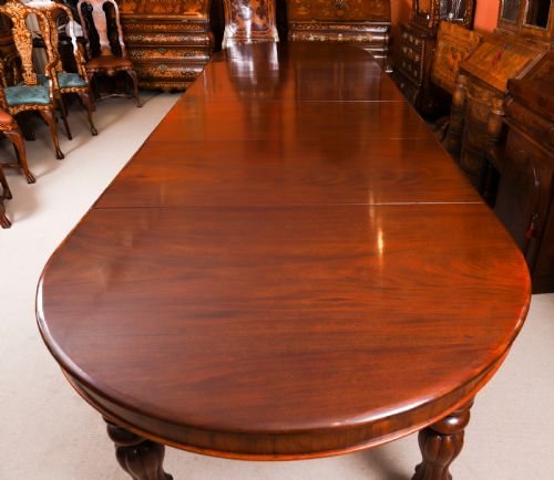 ANTIQUE 15FT GEORGE III CUBAN FLAME MAHOGANY EXTENDING DINING TABLE CIRCA 1810 - ADDITIONAL PHOTO 9