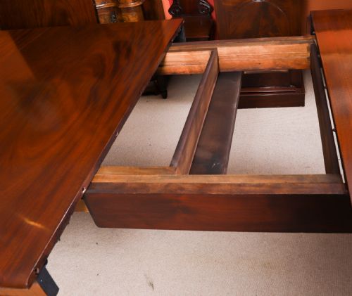 ANTIQUE 15FT GEORGE III CUBAN FLAME MAHOGANY EXTENDING DINING TABLE CIRCA 1810 - ADDITIONAL PHOTO 16